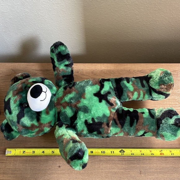 Build A Bear Workshop Camo Plush Military Army Green Teaddy Bear 17” Tall - Picture 7 of 7